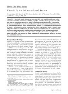 Vitamin D: An Evidence-Based Review