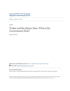 Twitter and the Islamic State: What is the Government`s Role?