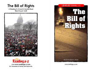 The Bill of Rights