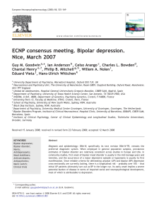 Consensus paper on bipolar depression