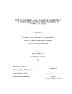 student perception and conceptual development as