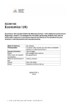 Economics I (H) - College of Business and Economics