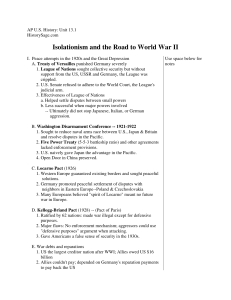 Isolationism and the Road to World War II