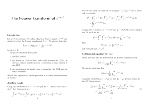 The Fourier transform of e
