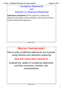 Notes - Conditional Statements and Logic.notebook