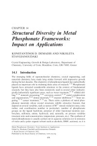 Structural Diversity in Metal Phosphonate Frameworks: Impact on