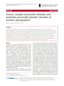 Chronic complex dissociative disorders and borderline personality