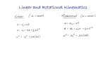 Linear and Rotational Kinematics