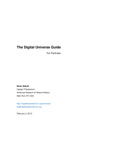 Digital Universe Guide - American Museum of Natural History