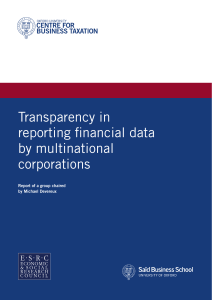 (Chair) Transparency in reporting financial data by multinational