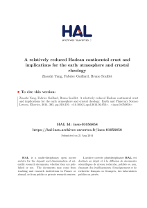 A relatively reduced Hadean continental crust and - HAL