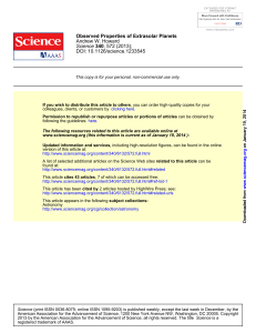 Howard 2013 Observed properties of exoplanets