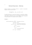 Rational Expressions