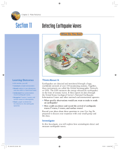 Section 11 Detecting Earthquake Waves