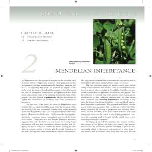 mendelian inheritance - E-Learning/An