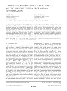 u series disequilibria: insights into mantle melting and