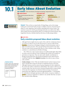10.1 Early Ideas About Evolution