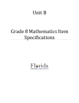 Unit B Grade 8 Mathematics Item Specifications