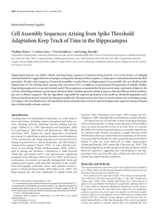 Cell Assembly Sequences Arising from Spike