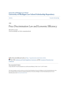 Price Discrimination Law and Economic Efficiency