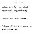 which dynasties? Tang and Song Tang dynasty art