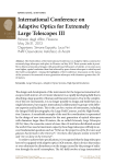 International Conference on Adaptive Optics for
