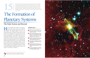 The Formation of Planetary Systems