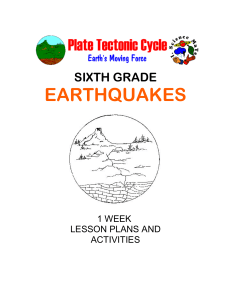 SIXTH GRADE EARTHQUAKES