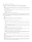 Computer Problems for Integrals in Two or More