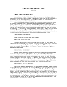 taft and wilson`s first term 1909-1917