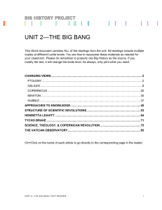 UNIT 2—THE BIG BANG