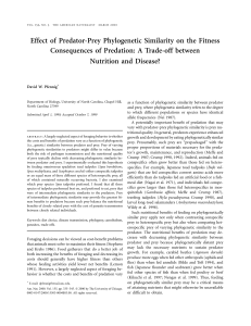 Effect of Predator-Prey Phylogenetic Similarity on the Fitness