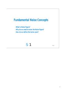 Fundamental Noise Concepts