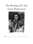The Roaring 20`s and Great Depression
