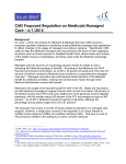 Issue Brief CMS Proposed Regulation on Medicaid Managed Care