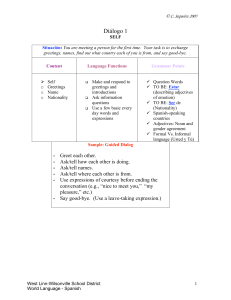Diálogo 1 - West Linn - Wilsonville School District