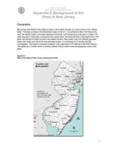 Appendix E Background of the State of New Jersey