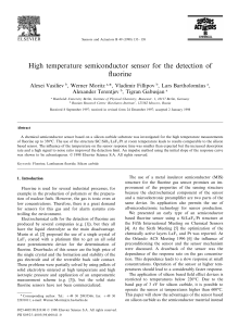 High temperature semiconductor sensor for the detection of fluorine