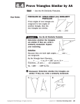 6.4 Prove Triangles Similar by AA