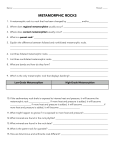 Metamorphic Rocks Tutorial Notes