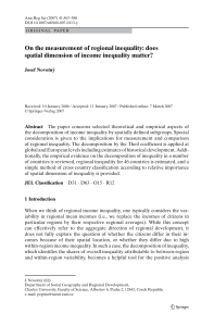 On the measurement of regional inequality: does spatial dimension