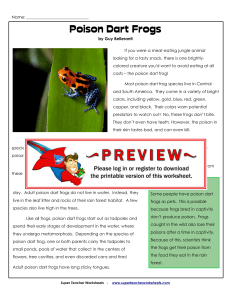 Poison Dart Frogs - superteacherworksheets.com