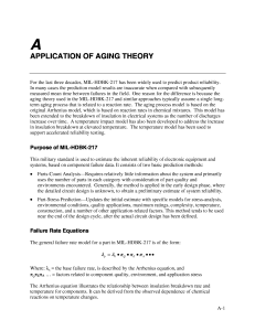 APPLICATION OF AGING THEORY
