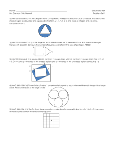 Geometry RSH Mr. Carman / Mr. Barnett Problem Set 1