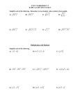 UNIT 2 WORKSHEET 12 RADICALS REVIEW PACKET