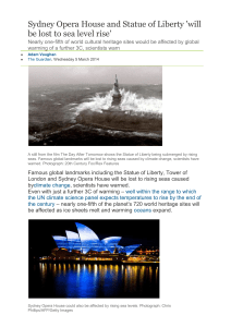 Sydney Opera House and Statue of Liberty `will be lost to sea