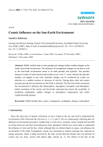 Cosmic Influence on the Sun-Earth Environment