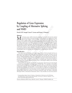 Regulation of Gene Expression by Coupling of Alternative Splicing