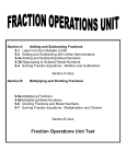 Fraction Operations Unit Test