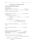 Chapter 2 Notes – The Chemistry of Life